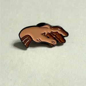 Women’s Jewelry Lucky Angel Hand Design Enamel Pin Brooch- Pink, Brown,& Black